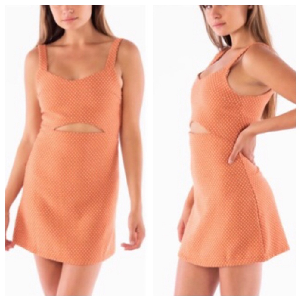 NEW First Monday Cutout Polka Dot Dress L